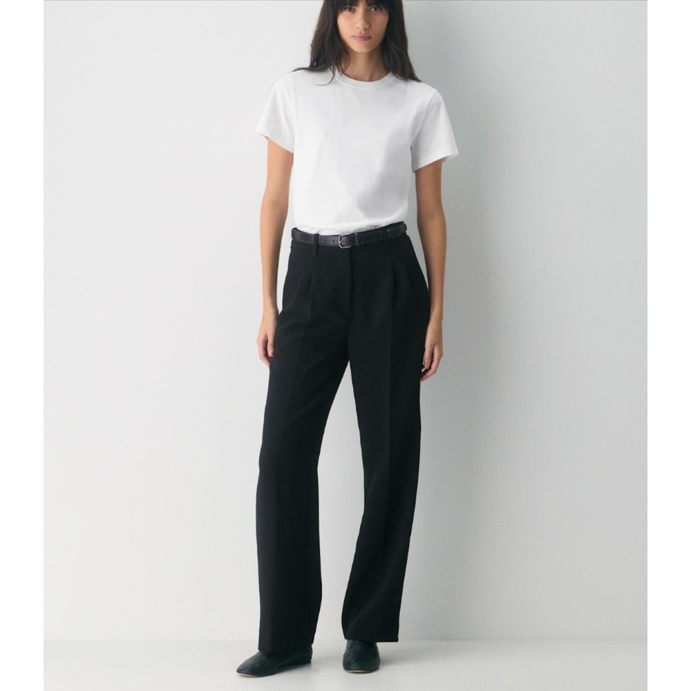 Wilfred Black High-Rise Wide-Leg Trousers